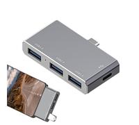 Station d'accueil - Station d'accueil DisplayLink | Stātion D'accùeil Ordinateur Portable Type-C 4-en-1, Hub Uśb-c Adaptateur Double Moniteur Hďmi Séparateur Multiport en de Zinc pour PC Ordin