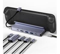 Station D'Accueil Steam Deck, Dock Pour Steam Deck (Oled)/Rog Ally/Legion Go, Hub Usb C 6-En-1 Avec Hdmi 4K@60Hz, Ethernet 1 Gbit/S,