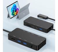 Station d'accueil Surface 11 en 1 Surface Dock 2 HDMI 4K @ 60 Hz, station d'accueil Surface Pro pour Microsoft Surface Pro 12/11/10/9/8/X/7/6/5/4/3, Surface Laptop/Go/Surface Book pour professionnels