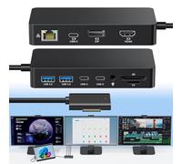 Station d'accueil Surface Dock (DP + HDMI + USB-C triple affichage) avec alimentation de 120 W, station d'accueil Surface 12 en 1 pour Microsoft Surface Pro (12/11/10/9/8/X/7/6/5), ordinateur portable