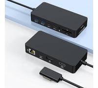 Station d'accueil Surface Pro 12 en 1 avec adaptateur d'alimentation 120 W HDMI + DP + Thunderbolt 4 pour Surface Pro 11/10/9/8/X/7/6/5/4/3, ordinateur portable Surface et Surface Book Go
