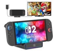 Station d'accueil Switch 2 pour Nintendo Switch 2, station d'accueil portable de rechange avec 4K @ 144 Hz, port USB, charge de type C 100 W, adaptateur TV portable avec lumière RVB