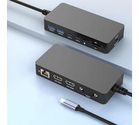 Station d'accueil Thunderbolt 4 triple écrans 4K HDMI * 2 + VGA, station d'accueil Surface Pro 12 en 1 avec adaptateur d'alimentation pour Surface Pro 12/11/10/9/8/X/7/6/5, Surface Laptop 7/6/5