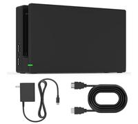Station d'accueil TV 3 en 1 pour Nintendo Switch, ensemble de station d'accueil de rechange avec module IC d'origine, chargeur AC et câble HDMI haut débit pour sortie HD 1080p et chargement de console