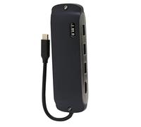 Station d'accueil Type-C, Adaptateur de Concentrateur USB C Multifonction 8-en-1 Multi-Ports à Effet Visuel 3D 100M pour TV