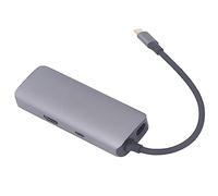 Station d'accueil Type C en Alliage d'aluminium USB 3.0 RJ45 multiport pour Windows et Mac OS X 10.9 et Versions ultérieures avec résolution 4K et Charge Rapide PD