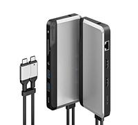 Station d'accueil Universelle ALOGIC Twin HD, Compatible USB-C et USB-A, Double écran 1080p@60Hz, 2X HDMI, 1 x USB-C 3.1 (5G), 4 x USB-A 3.0 (5G), 1 x Audio, 1 x Fente Gigabit Ethernet