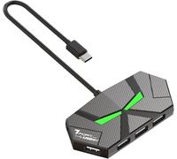 Station d'accueil USB 2.0 7 ports USB 2.0 Splitter Adaptateur 5 Gbit/s Haute vitesse Transmission PD Alimentation pour ordinateur portable PC