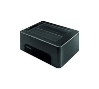 Station d'accueil USB 3.0, 2 Baies Quickport/Station d'accueil pour disques durs HDD/SSD SATA 2,5 et 3,5 avec Interrupteur et Fonction clonage (1:1