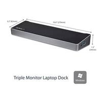 Station d'Accueil USB 3.0 à 3 Écrans avec 2x 4K DisplayPort et HDMI - Hub USB-A à 5 Ports (1x Fast-C