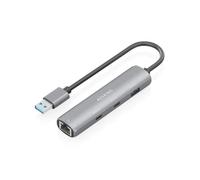 Station d'accueil USB 3.0 - AISENS - USB-A à Ethernet Gigabit - HUB 2 x USB-C - 1 x USB-A - Gris - 15 cm