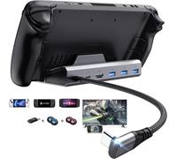 Station D'Accueil Usb 5 En 1 Avec Hdmi 2.0 4K @ 60 Hz, 3 Ports Usb 3.0, Usb-C 100 W, Accessoires De Pont Vapeur Pour Valve Steam Deck/Rog Ally/Switch/Lenovo Legion Go