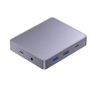 Station d'accueil USB C 10 en 1 - Adaptateur multiport - Lecteur de carte TF - Port multiple - 3,5 mm - Station d'accueil USB pour ordinateur portable - Gigabit Ethernet