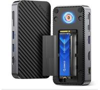 Station D'Accueil Usb C 10 En 1,Usb-C Hub Avec Ventilateur Intégré,10 Gbps Usb 3.2 Gen2 M.2 Nvme/Sata Ssd Adapter Compatible Boîtier Ssd M2 Support 4K Hdmi,100W Pd,Sd/Tf,Gigabit Ethernet