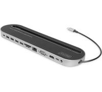 Station D'Accueil Usb-C - 12 Ports - 1X Hdmi,1X Vga (4K@30Hz) - 4X Usb 3.0 / Usb 2.0,2X Usb Type-C - Rj45 Lan,Jack Audio,Lecteur De Carte - Noir