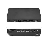 Station d'accueil USB-C 13 en 1 pour 3 moniteurs, compatible avec Lenovo ThinkPad Universal Docking Station (40AY0090US), PD 100 W, Dual DP 1.4 (4K @ 60 Hz), HDMI, RJ45, SD3.0/microSD3.0, 1 x USB 3.2