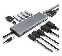 Akasa Station d'accueil USB-C® USB Type-C 14-In-1 Dock Convient pour les marques: universel lecteur de cartes intégré