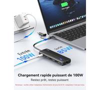 Station D'Accueil Usb C 3.0 Double Hdmi Docking Station, 10 In 2 Dock Usb C Dual Monitor, 10Gbps Usb C & Usb A, Ethernet Rj45, Audio, Sd/Micro Sd,Hub Usb C Avec Macbook Pro/Air/M1/M2/Dell/Hp[Z3801]