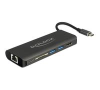 Station d'accueil USB-C 3.1 - DeLOCK - Modèle GigE - Compatible ordinateurs portables - Couleur noire