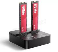 Station d'accueil USB-C 3.2 Axagon ADSA-M2C22L pour disque dur 2x NVMe (Noir)