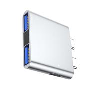 Station d'accueil USB C 3 en 1 adaptateur convertisseur pour ordinateur portable professionnel Intégration transparente Exportation rapide des données