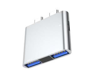 Station d'accueil USB C 3 en 1 adaptateur convertisseur pour ordinateur portable professionnel Intégration transparente Exportation rapide des données Expansion efficace des espaces de travail