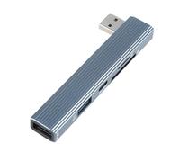 Station d'accueil USB C 4 ports USB 3.0 USB 2.0 Lecteur de cartes Adaptateur répartiteur USB portable pour ordinateur portable, lecteur d'imprimante, clavier