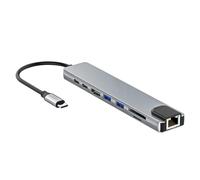 Station d'accueil USB C 4K Adaptateur HDMI Type C vers HDMI Adaptateur USB C Hubs avec port de données USB 3.0 PD100W pour téléphone portable