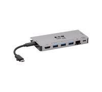 Station d'accueil USB-C - 4K HDMI, USB 3.2 Gen 1, concentrateur USB-A, GbE, carte mémoire, chargement PD 100 W, cordon détachable