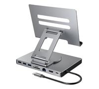 Station d'accueil USB C 8/9 en 1 pour tablettes, concentrateurs USB C de type C vers 4K 60 Hz 5 Gbit/s USB 3.0 1000 Mbps adaptateur pour PC et ordinateur portable