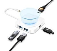 Station d'accueil USB C avec charge magnétique sans fil, hub multifonction 5 en 1, 4 K, HDMI 100 W, 2 ports USB 3.0, pour MacBook/Dell/HP/Lenovo ordinateurs portables Windows Surface