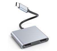 Station d'accueil USB C avec deux Ports compatibles HDMI,Hub MST pour Macbook Pro,ordinateur portable Thunderbolt3/4 vers double convertisseur 4K - 30Hz - Type Dual HD 2in1 Dock