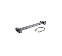 Hama Station d’acceuil USB-C Connect2Office Basic, Pieds supp. amov., 9 Ports, Gris