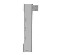 Station d'accueil USB-C avec port audio, convertisseur USB-C 4 en 1, prise casque 3,5 mm, qualité sonore CD, conception en alliage d'aluminium pour