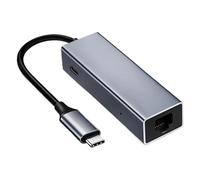 Station d'accueil USB C, Chargeur de Station d'accueil | Hub USB - Adaptateur multiport d'entrée de 100 W de données Portable pour la Charge et Le de données