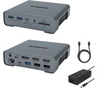 Station D'Accueil Usb C Double Moniteur,16 En 1 Triple Écran Usb-C Avec 2 Hdmi,Dp,Ethernet,3 Usb3.2 Gen2,Ac 65W Adaptateur De Charge Pour Macbook Pro Thunderbolt 3/4 Usb C Ordinateurs Portables