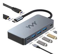 Station d'accueil USB C Double Moniteur, 7 en 1 Dock Thunderbolt 3 Dual HDMI, HUB Macbook Pro, PD 100W, USB-C Data, 3 USB3.0, Adaptateur Multiport Type C (7 in 1 2HDMI+3USB3.0)