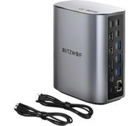 Station d'accueil USB C, double sortie HDMI, prise en charge de l'affichage 4K, transfert de données à grande vitesse