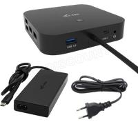 I-Tec Station d'accueil USB-C Dual Display Docking Station – Alimentation 100W – Noir