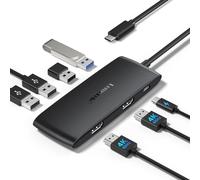 Station d'accueil USB C, Lemorele Hub Double HDMI avec 2 Adaptateurs HDMI 4K@60Hz, 4 Ports USB 3.0/2.0, PD 100 W pour Ordinateur Portable