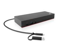 Origin Storage 40AF0135EU station d'accueil USB 3.2 Gen 1 (3.1 Gen 1) Type-A + Type-C Charbon de bois, Rouge