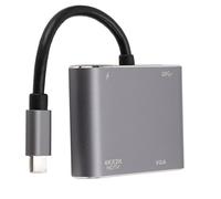 Station d'accueil USB C pour Ordinateur Portable, Adaptateur Multiport Hub 4 en 1 de Type C, Interface Multimédia de Type C vers PD HD, Adaptateur de Hub USB VGA, Station