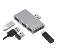 Station d'accueil USB C pour ordinateur portable - Station d'extension Display Link, adaptateur multifonction 4 en 1 | Double sortie moniteur, station de pont d'ordinateur élégante, unité de