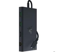 Razer Station d'accueil USB-C - 11 Ports avec HDMI, Gigabit Ethernet, Port Audio 3,5 mm, USB-A et -C, Compatible avec Windows et Mac (Sortie d'écran avec 4K, Son Surround 7.1) Noir