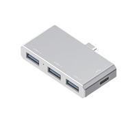 Station d'accueil USB C, type C 3 moniteurs, station d'accueil 4 en 1, station d'accueil portable multifonctionnelle USB C double moniteur pour ordinateur, téléphone