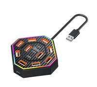 Station d'accueil USB éclairage RGB 7 couleurs, protection contre les