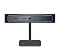 Station d'accueil USB intelligente pour Tesla pour Model 3 pour Model Y Accessoire de charge rapide pour consoles de voiture (fibre de carbone)