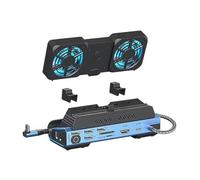 Station d'accueil USB RJ45 Lecteur de cartes Adaptateur multiport pour console avec cartouche de disque dur Ventilateur de refroidissement Lecteur de cartes avec ventilateur de refroidissement