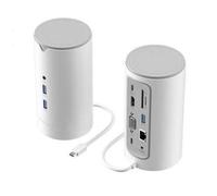 Station d'accueil USB Type-C Vention TPHWC/ 1xVGA/ 1xHDMI/ 3xUSB/ 1xUSB Type-C PD/ 1xUSB Type-C/ 1xRJ45/ 1xAudio/ 1xLecteur de carte SD/ Blanc