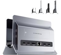 Station d'accueil Verticale Hub, Macbook Docking Station USB C avec boîtier M.2 NVMe(SSD Non Inclus), 4K et 60 Hz, 2 * USB C 10Gbps, SD/TF, Dock USB C Compatible avec MacBook Pro/Air, Laptop
